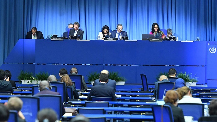 Obrady Konferencji Generalnej MAEA, fot. Dean Calma / IAEA