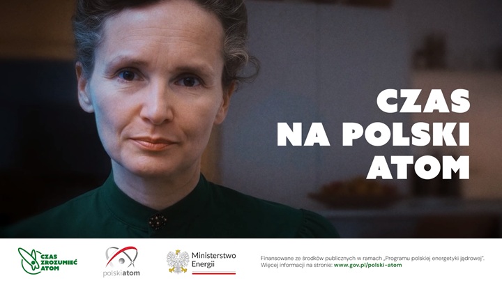 Maria Skłodowska-Curie w kampanii Ministerstwa Energii, fot. mat. pras.