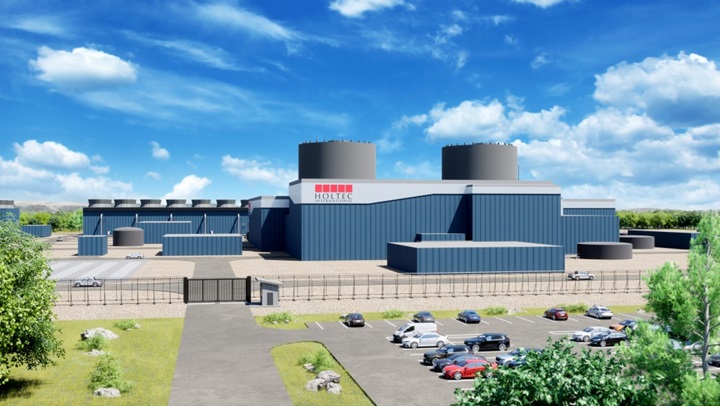 Na wizualizacji duoblok Holtec SMR-300, fot. Holtec International