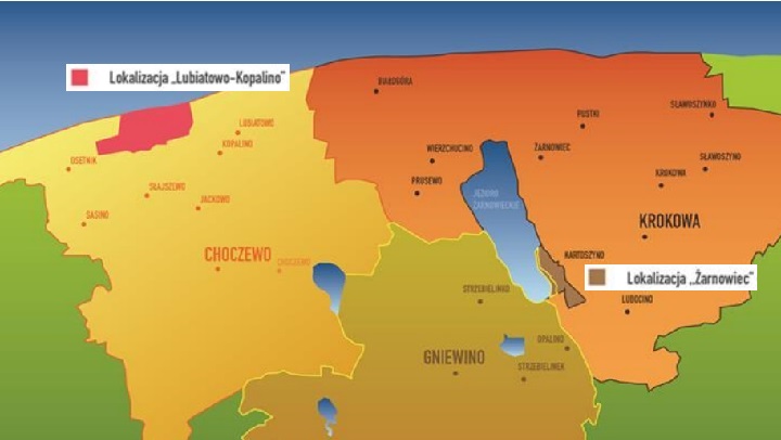 Warianty lokalizacyjne pierwszej polskiej elektrowni jądrowej, fot. PGE EJ1